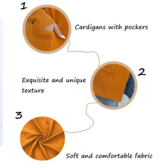 FOLUNSI Cardigan Casual Lightweight Knit Cardigan Sweaters of Female 2X NWT - Picture 3 of 10